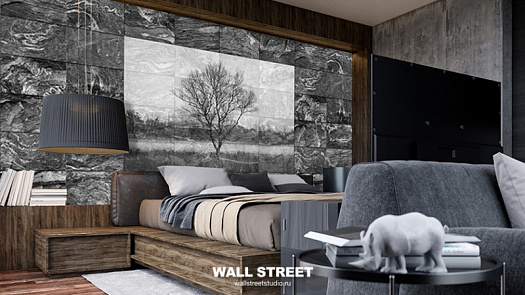 Фотообои в интерьере артикул Grayscale 11, GRAYSCALE, Wall street