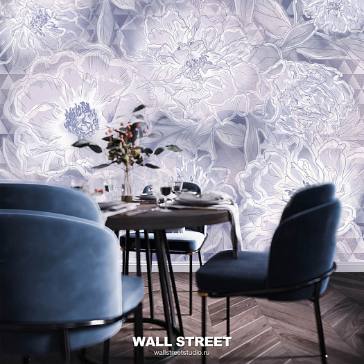 Фотообои в интерьере артикул Florescence 3, FLORESCENCE, Wall street